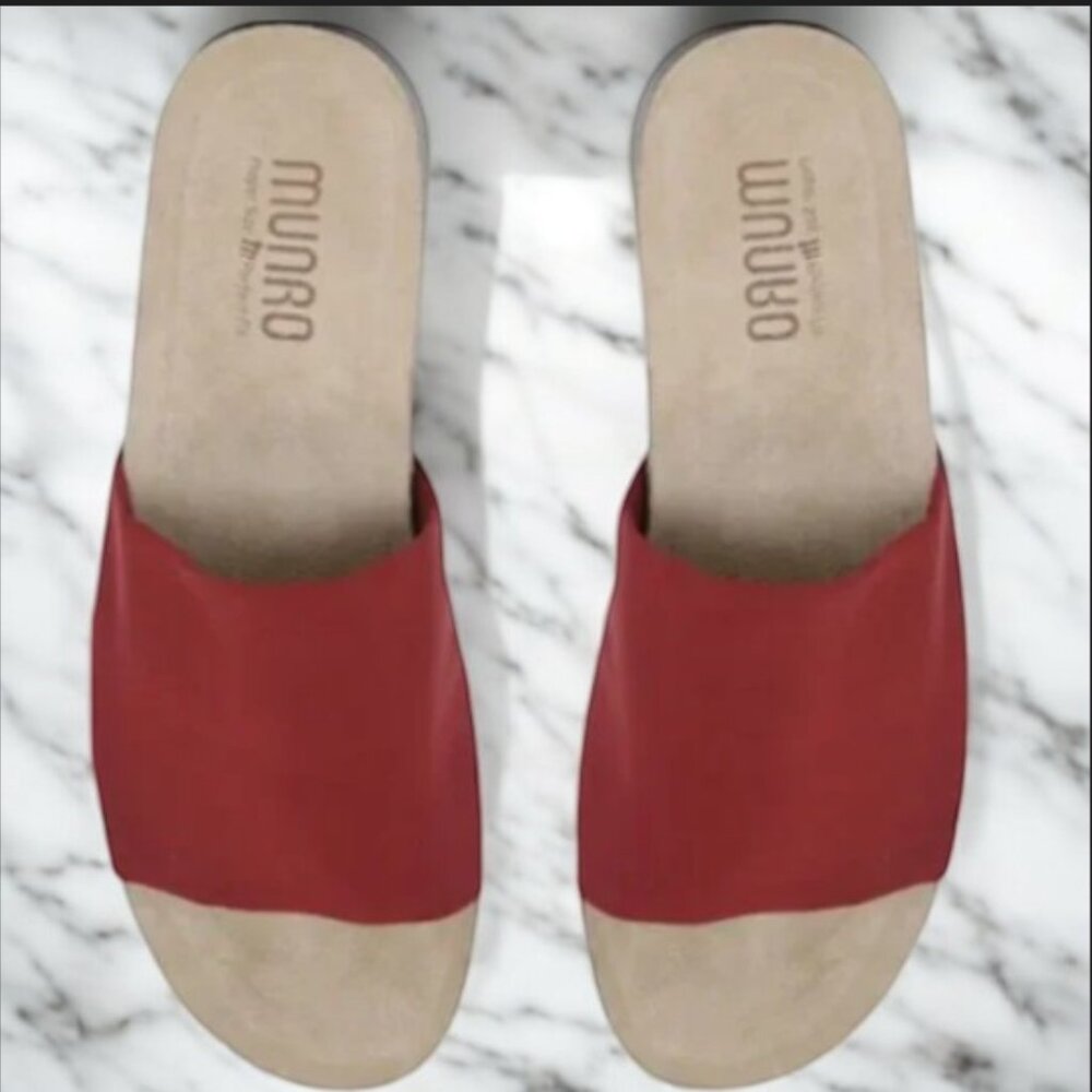 Munro Nalia Platform Sandal Dark Red WTG & Box Sz 9.5